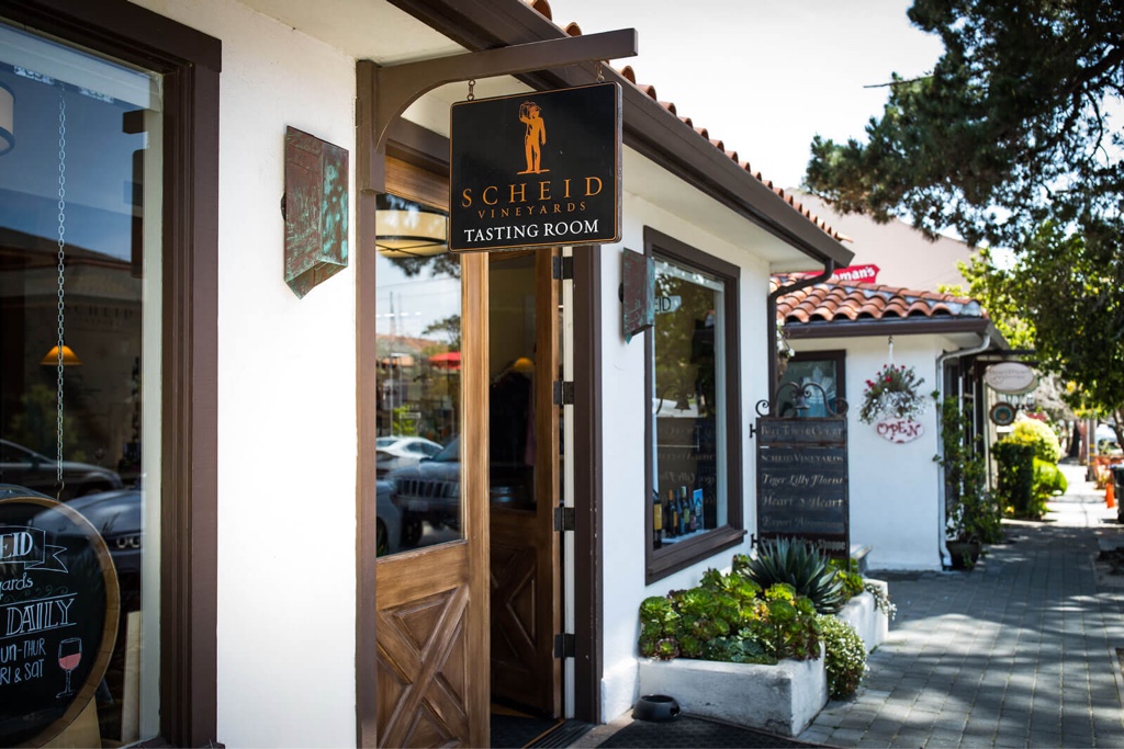 Carmel-by-the-sea tasting room front door