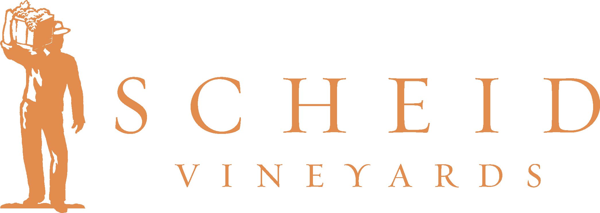 Scheid Vineyards logo in gold