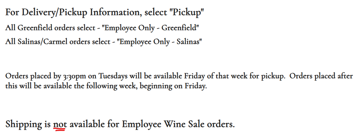 Scheid Vineyards employee wine sale event with staff and wine bottles.